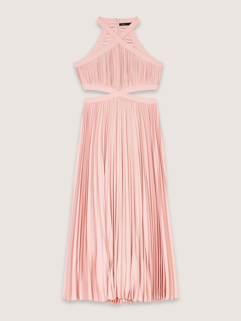 Maje Pleated Cut Out Dress